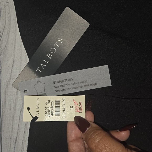 Talbots Women's Signature Straight Leg Career Dress Pants Black Size 10 NWT - Picture 6 of 8